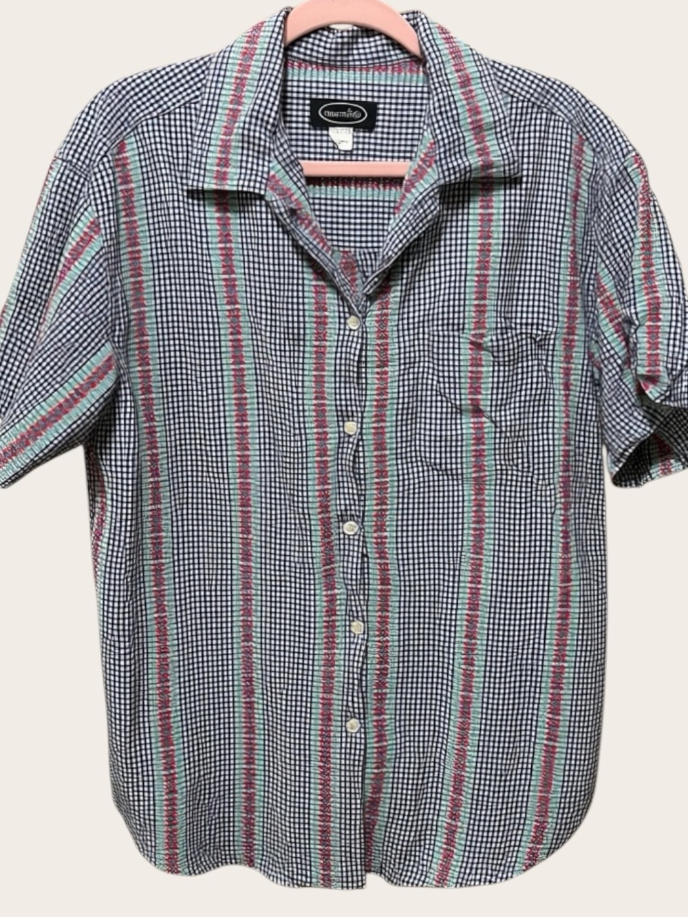 VINTAGE New Mint’s Gingham Shirt 100% Cotton Floral Woven Stripe Cottagecore